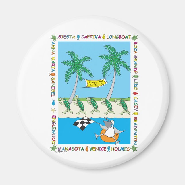 Turtle Beaches - Florida's Gulf Coast Magnet (Front)