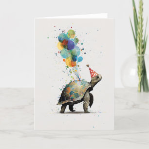 Turtle Birthday Party Greeting Card