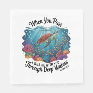 Turtle Blue Sea Square Napkin