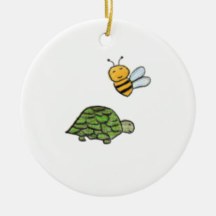Turtle Bumblebee Ceramic Tree Decoration