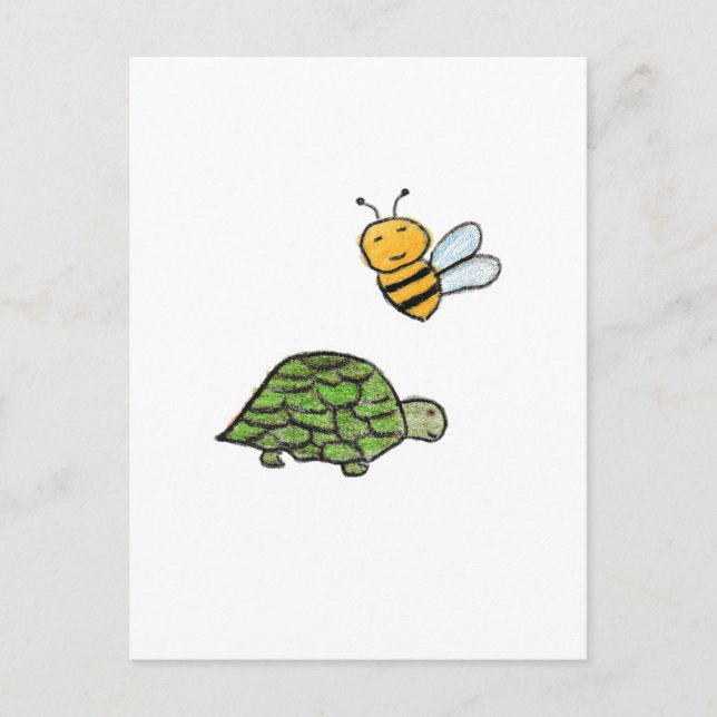 Turtle Bumblebee  Postcard (Front)
