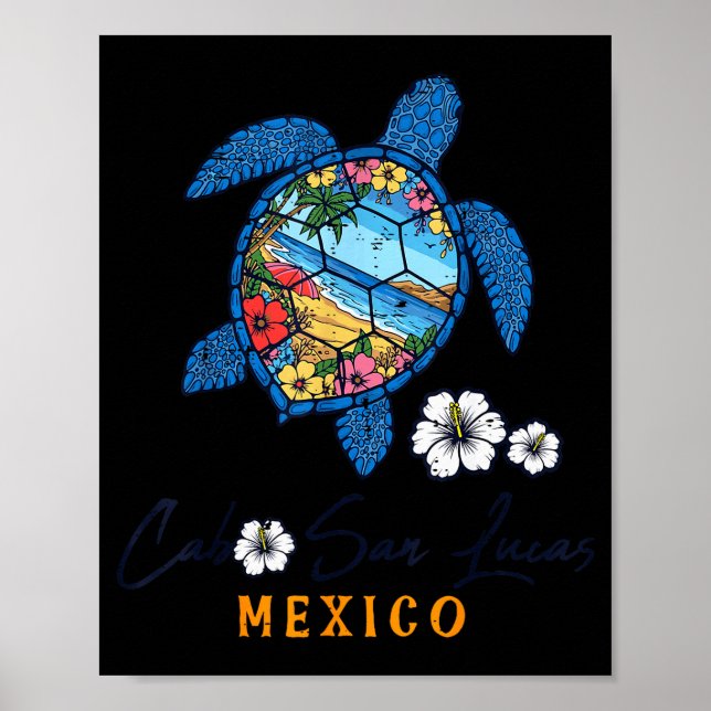 Turtle Cabo San Lucas Mexico Vacation Summer Men W Poster (Front)