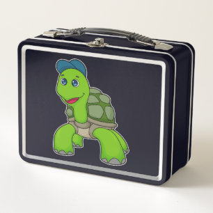 Turtle Cap Metal Lunch Box
