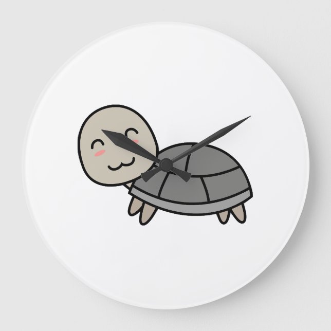 Turtle cartoon animal large clock (Front)