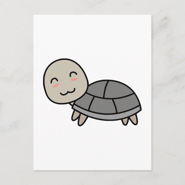 Turtle cartoon animal postcard (Front)