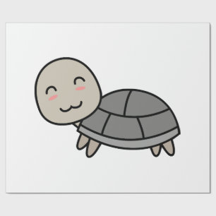 Turtle cartoon animal wrapping paper