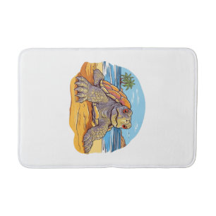 Turtle Cartoon beach Bath Mat