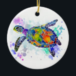 Turtle Ceramic Tree Decoration<br><div class="desc">Turtle Ceramic Ornament</div>
