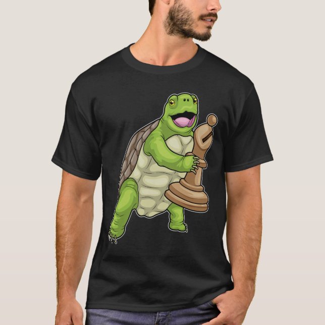 Turtle Chess piece Bishop Chess T-Shirt (Front)