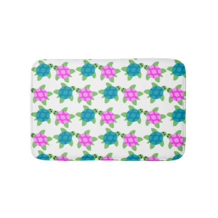 Turtle Chillaxing Design - Custom Small Bath Mat