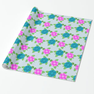 Turtle Chillaxing Design - Glossy Wrapping Paper, Wrapping Paper