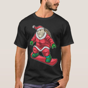 Turtle Christmas Skateboard T-Shirt