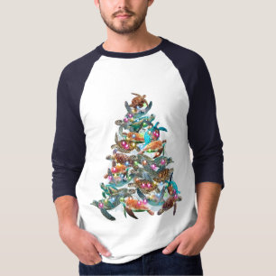 Turtle Christmas Tree Ornament Xmas Tree Toppers T-Shirt
