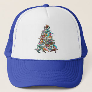 Turtle Christmas Tree Ornament Xmas Tree Toppers Trucker Hat