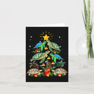 Turtle Christmas Tree Shirt Card