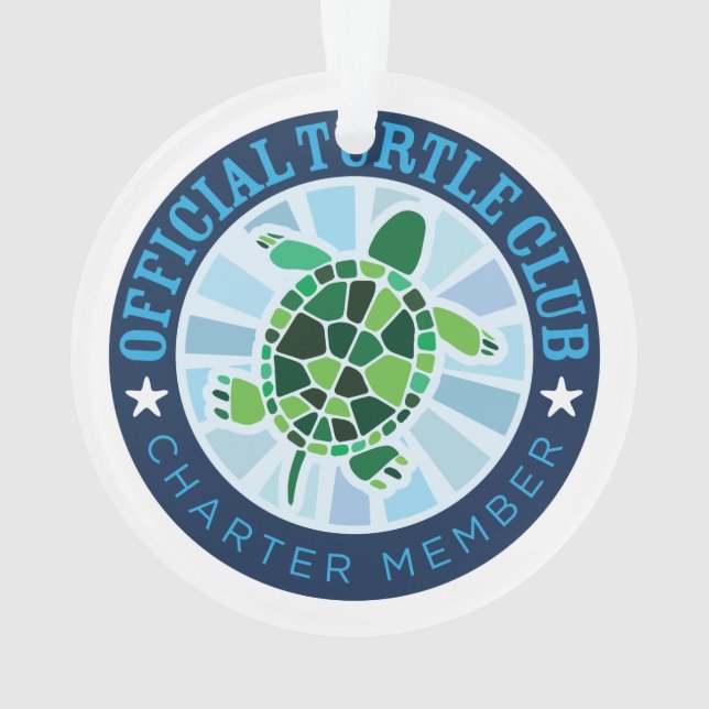 Turtle Club Member Ornament (Back)