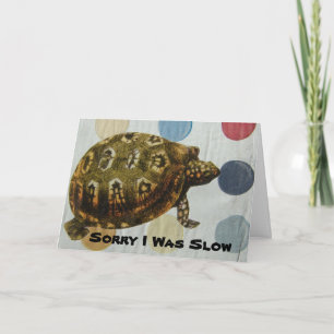 Turtle Collage Belated Birthday Card