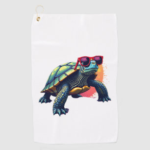 Turtle Colorful Turtle Outfit Mens Turtle Lover Tu Golf Towel