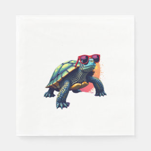 Turtle Colorful Turtle Outfit Mens Turtle Lover Tu Napkin