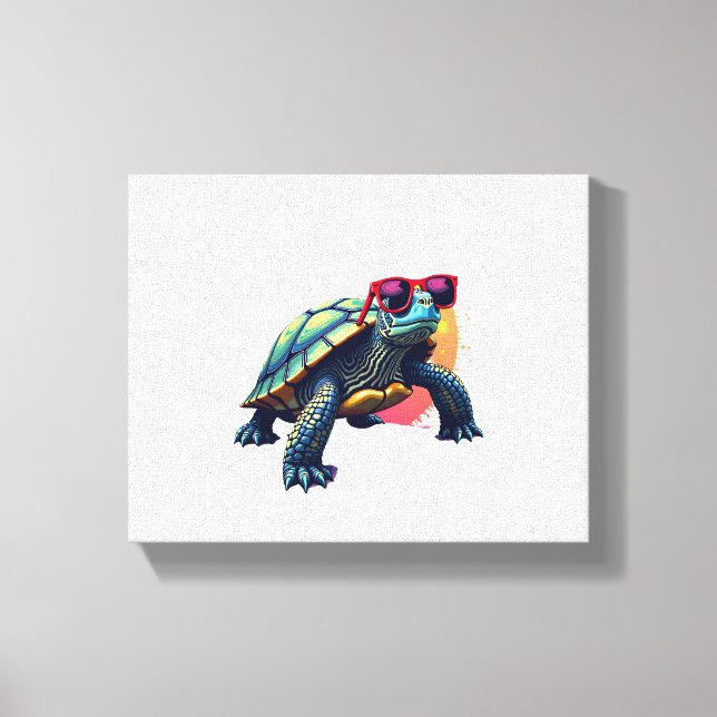 Turtle Colourful Turtle Outfit Mens Turtle Lover T Canvas Print (Front)
