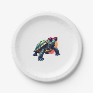 Turtle Colourful Turtle Outfit Mens Turtle Lover T Paper Plate