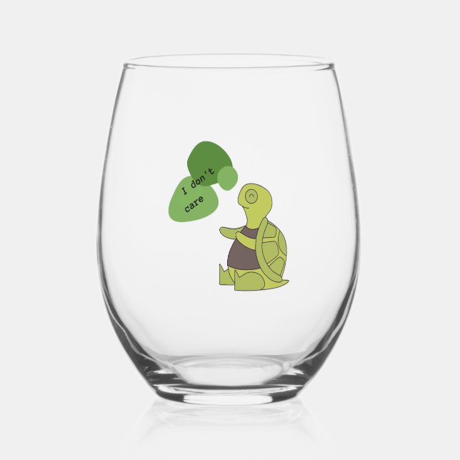 Turtle Copy Copy Copy Copy Copy Copy Copy Copy Cop Stemless Wine Glass (Front)