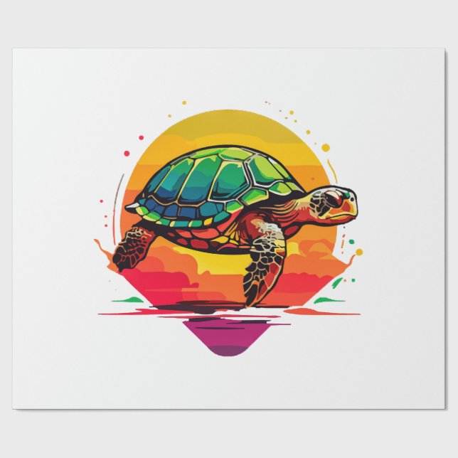 Turtle Copy Copy Copy Wrapping Paper (Flat)