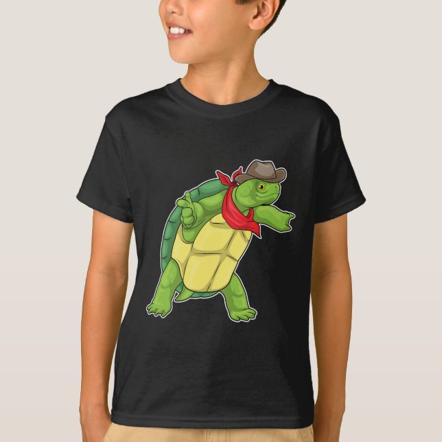 Turtle Cowboy Cowboy hat T-Shirt (Front)