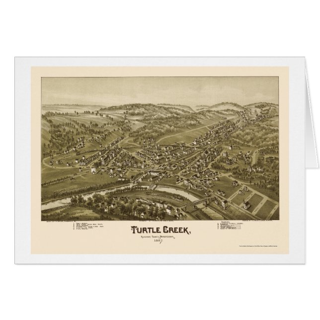 Turtle Creek, PA Panoramic Map - 1897 (Front Horizontal)