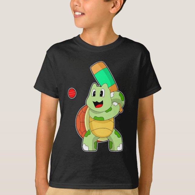 Turtle Cricket Cricket bat T-Shirt (Front)