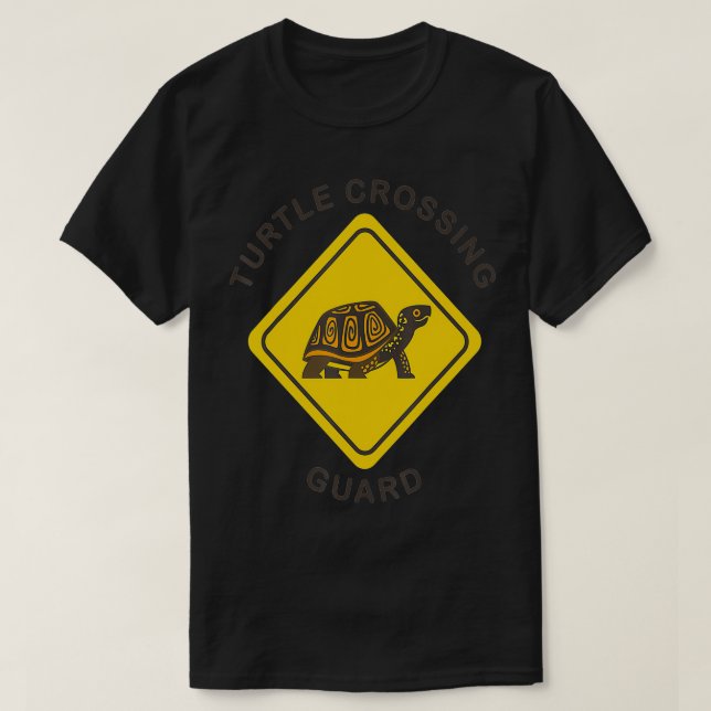 Turtle Crossing Guard  T-Shirt (Design Front)