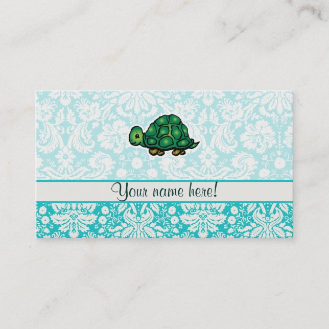 Turtle; Cute Business Card (Front)
