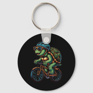Turtle Cycling Lover Cycle Cyclist Bike Tour Bicyc Key Ring