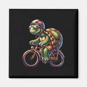 Turtle Cycling Lover Cycle For Cyclist Bike Tour B Magnet