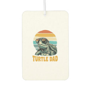 Turtle Dad Retro Sunset Vintage Engraving Vector D Car Air Freshener