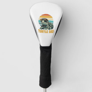 Turtle Dad Retro Sunset Vintage Engraving Vector D Golf Head Cover