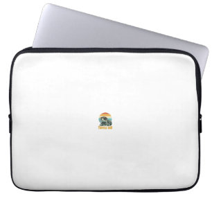 Turtle Dad Retro Sunset Vintage Engraving Vector D Laptop Sleeve