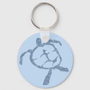 turtle-dark blue key ring