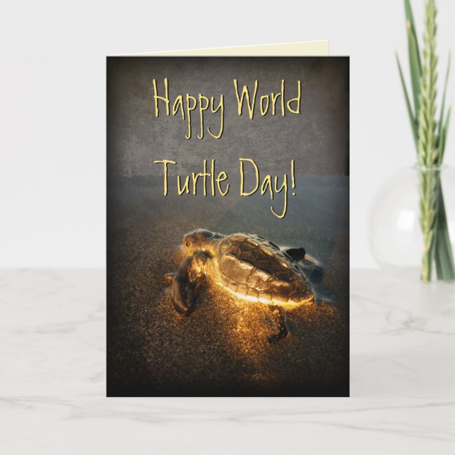 Turtle Day (text customisable) Card (Front)