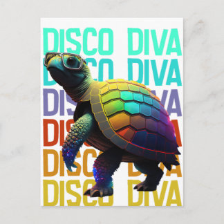 Turtle Disco Diva Postcard