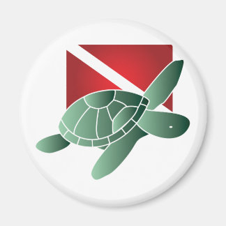 Turtle Dive Flag Magnet