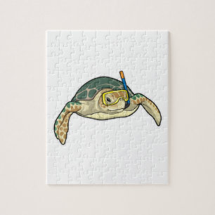 Turtle Diver Snorkel Jigsaw Puzzle