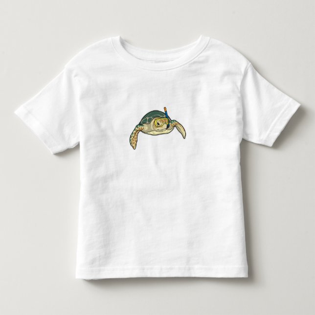 Turtle Diver Snorkel Toddler T-Shirt (Front)