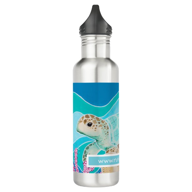 Turtle Dot Calm Hydrate 710 Ml Water Bottle (Left)