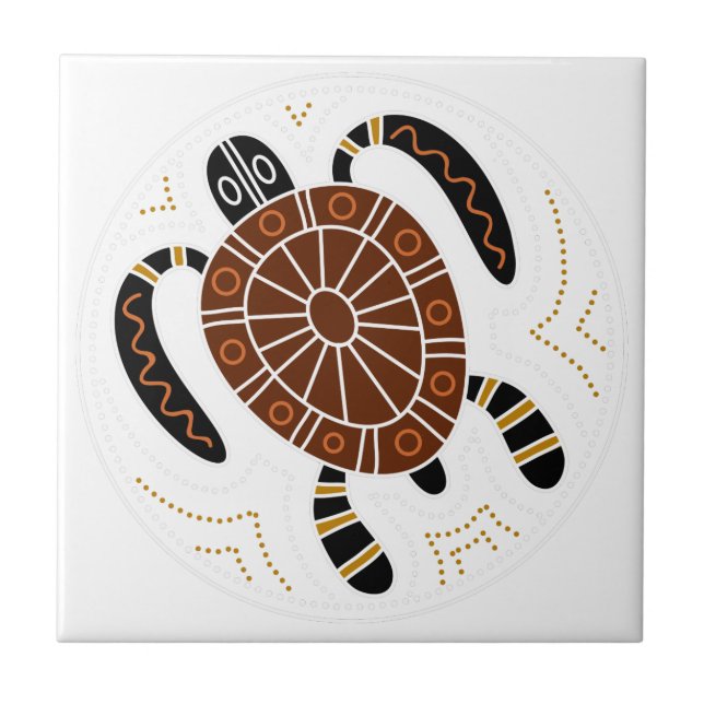 Turtle Dotted Design Tile (Front)