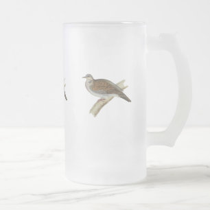 Turtle Dove Frosted Glass Beer Mug