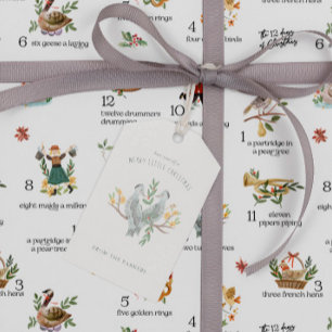 Turtle Doves   12 Day of Christmas Holiday Gift Tags