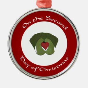 Turtle Doves Second Day of Christmas Ornament