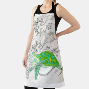 Turtle drawing apron