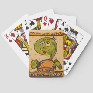 Turtle drawing playing cards